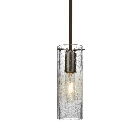 Besa Lighting Juni 10 Stem Pendant, Clear Bubble, Bronze, 1x60W Incandescent 1TT-JUNI10CL-BR